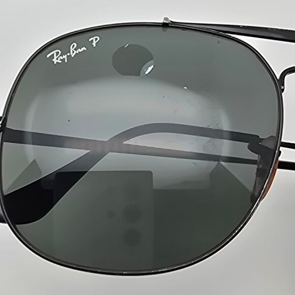 Ray-Ban RB3561 002/58 General Black Frame Polarized G-15 Lens Aviator Sunglasses - Picture 14 of 16